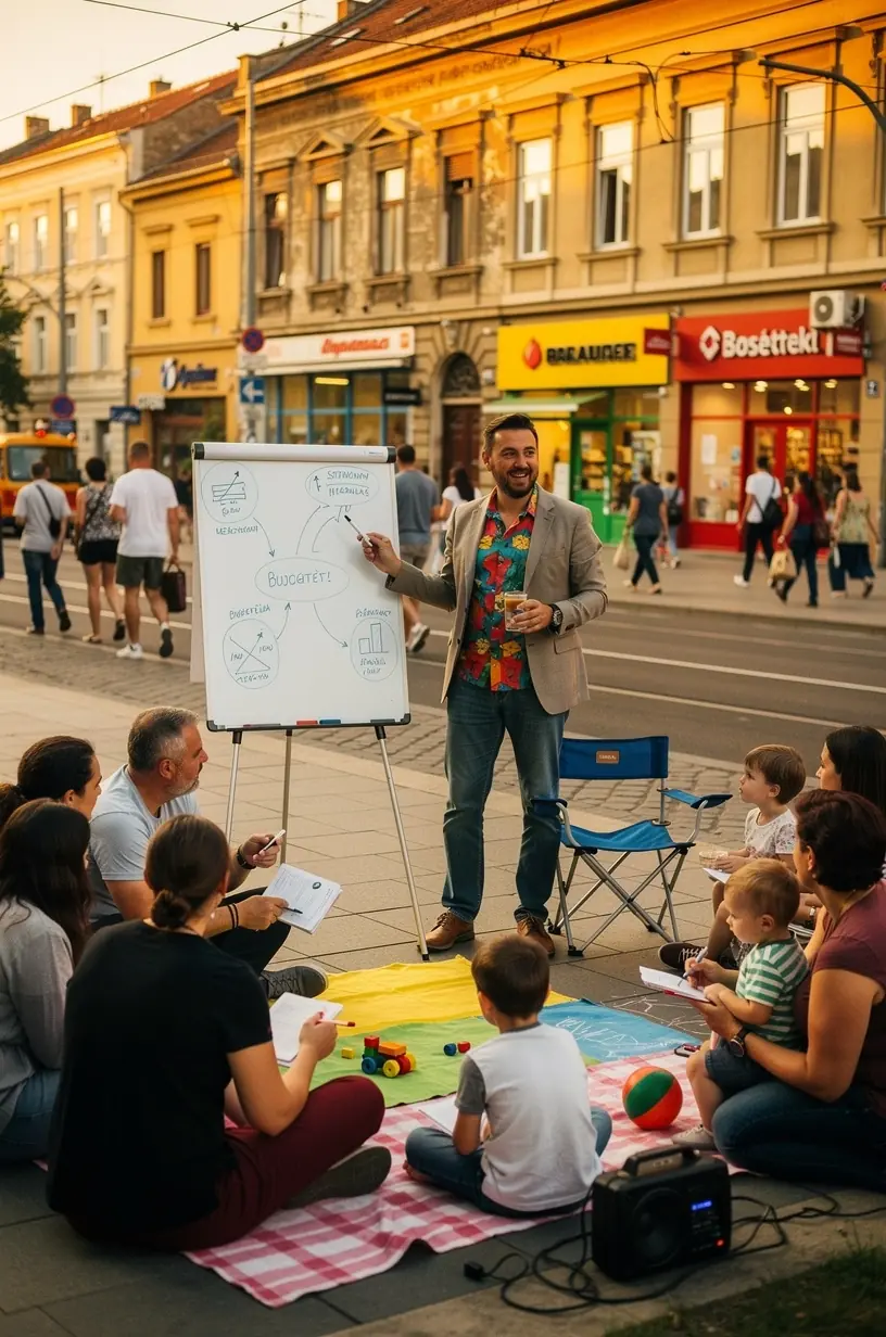 Online pénzügyi tanfolyamhoz kapcsolódó tanulási felület képernyője